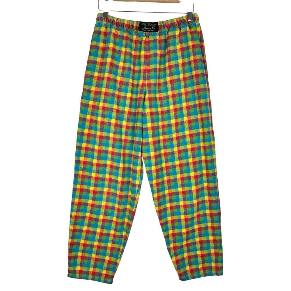 Vermont Flannel Co Plaid Lounge Pants Women XS Multicolor Made USA Cotton Pajama